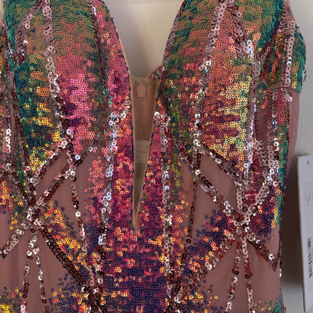 Jovani Sequin Mini Dress 4 NEW NWT Prom - Picture 3 of 6